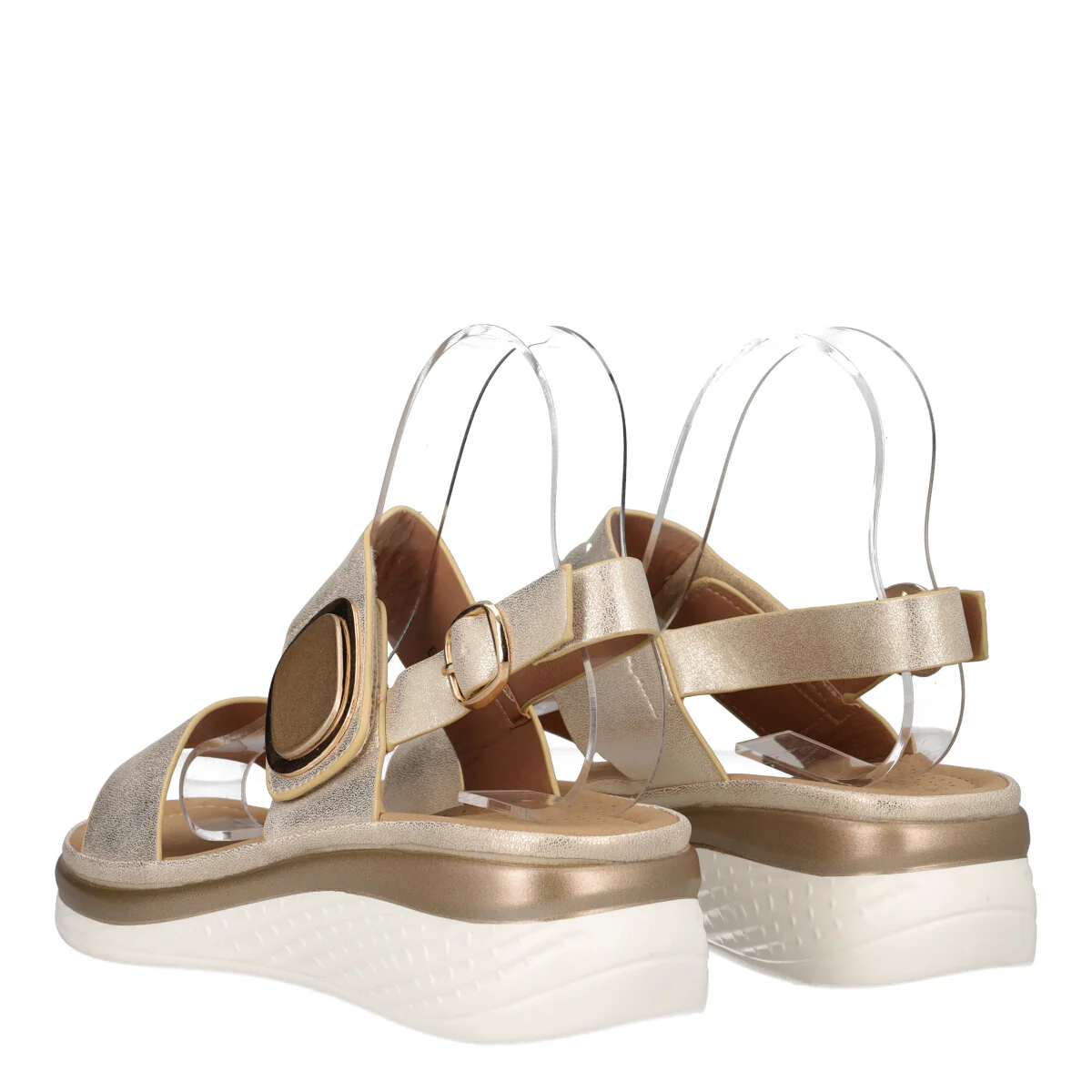 Sandali Donna Beige Satinato - Image 4
