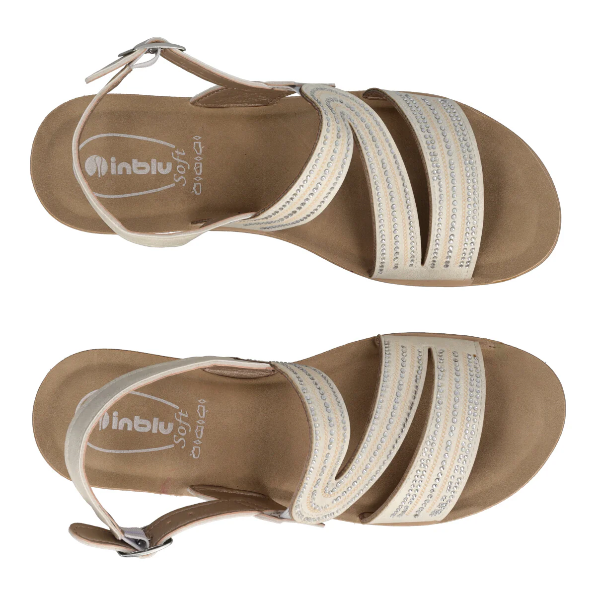 Sandali Donna Bianchi e Beige - Image 5