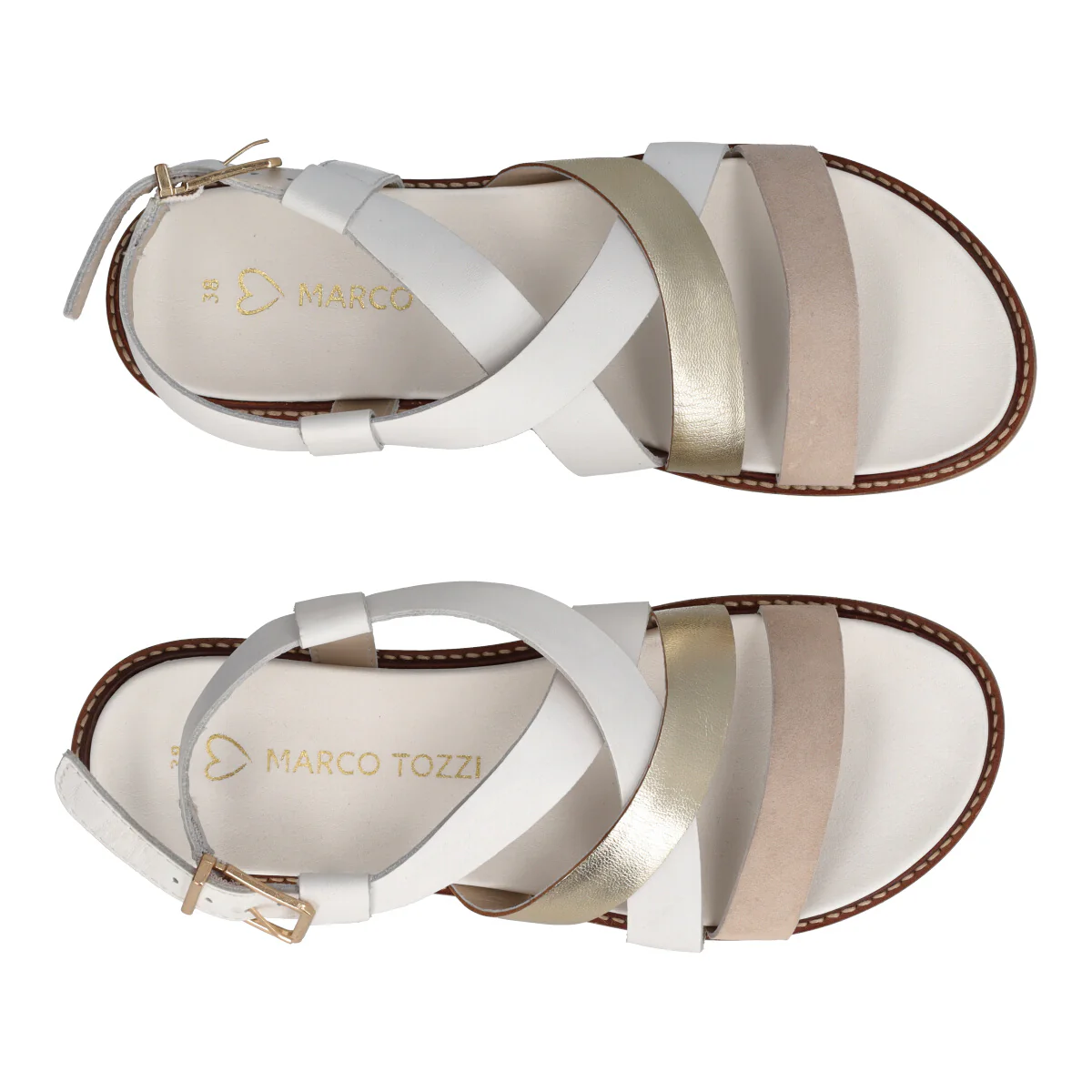 Sandali Donna Bianchi e Oro - Image 5