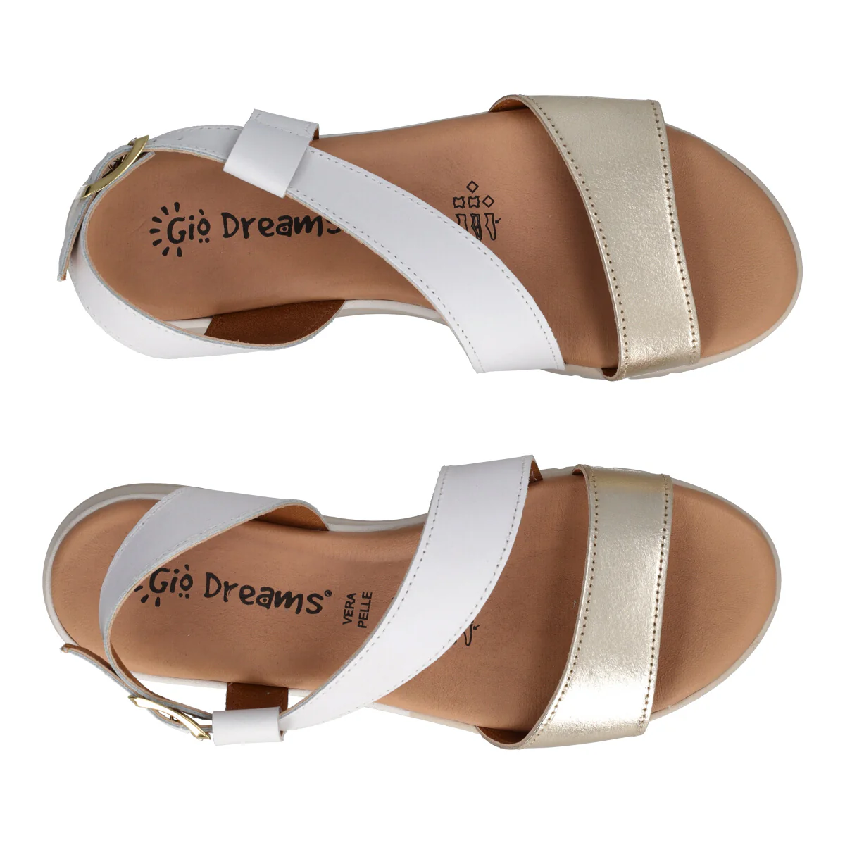 Sandali Donna Bianchi e Oro - Image 5
