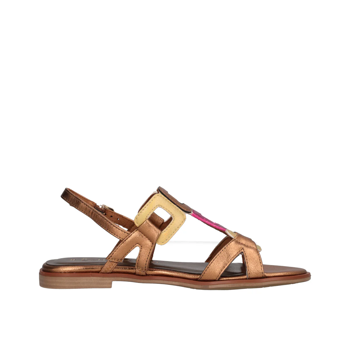 Sandali Donna Bronzo, Oro e Fucsia - Image 2