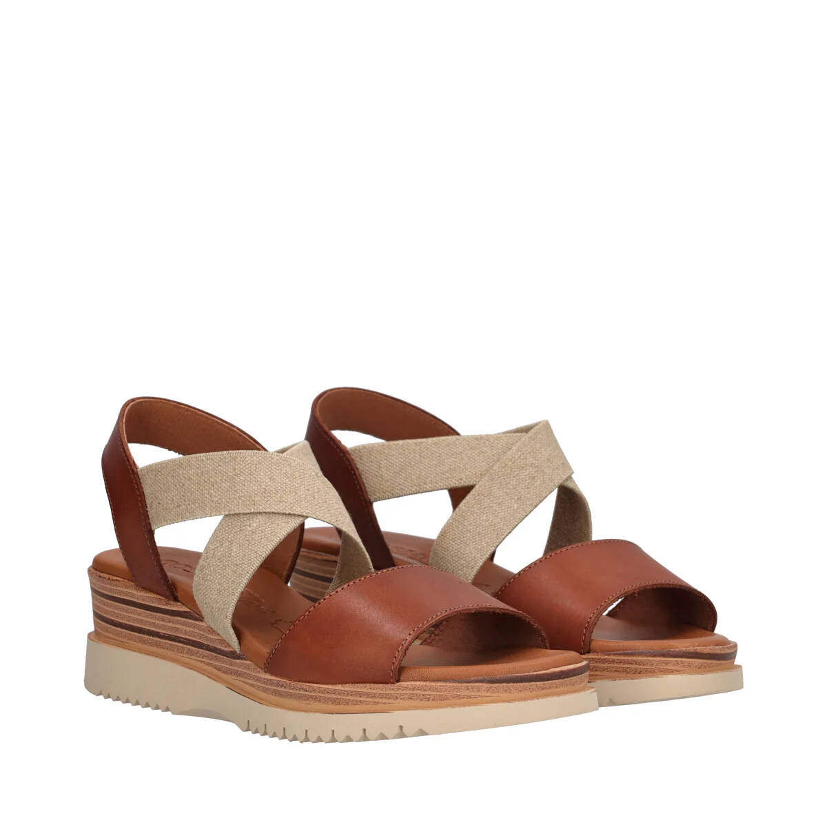 Sandali Donna Marroni con Zeppa alta 5 cm - Image 3