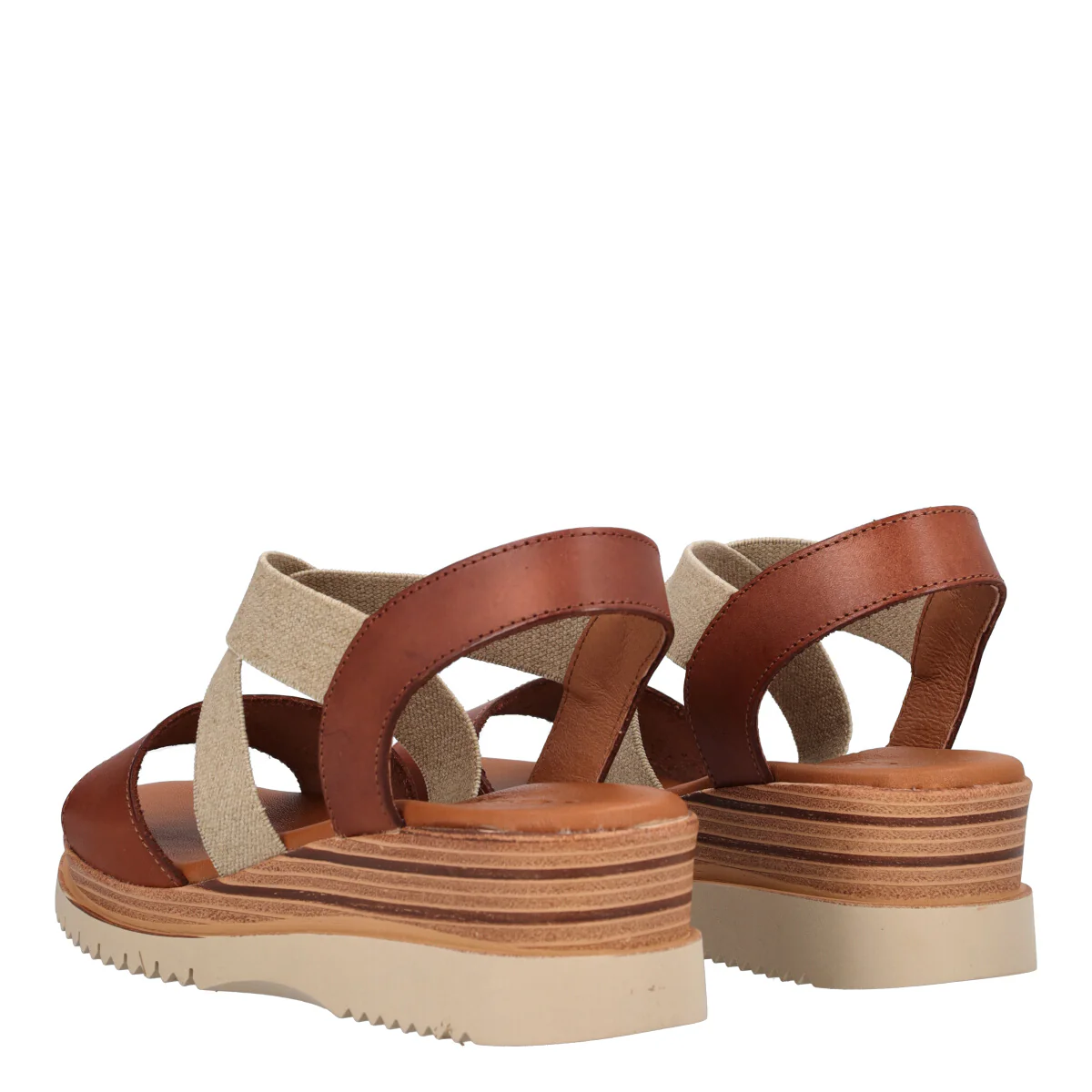 Sandali Donna Marroni con Zeppa alta 5 cm - Image 4