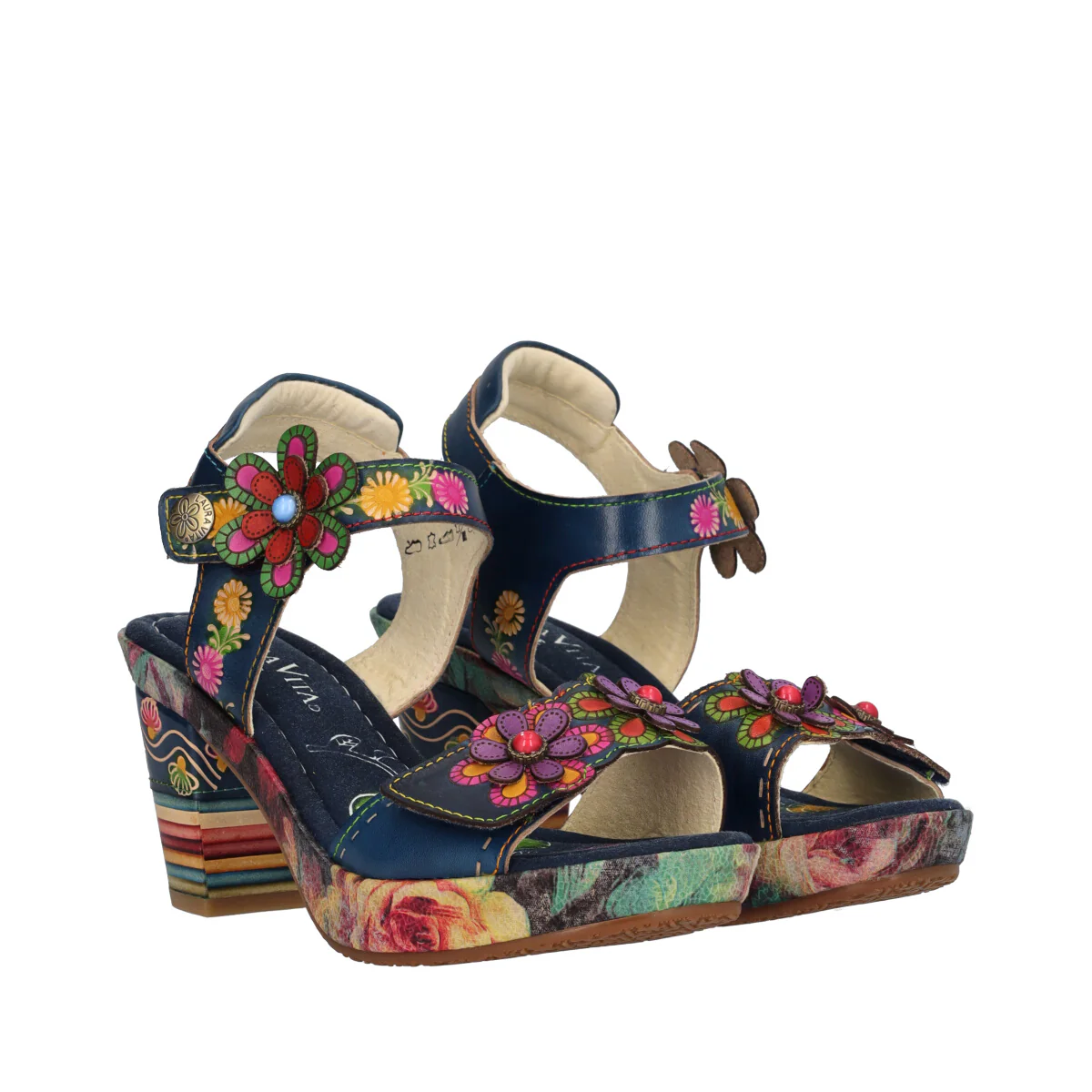 Sandali Donna Multicolor con Tacco 8 cm - Image 3