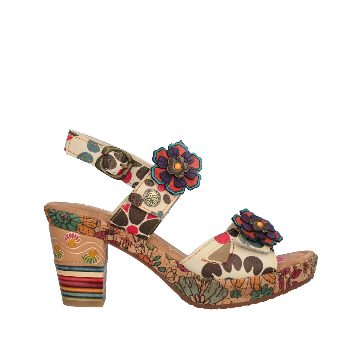 Sandali Donna Multicolor con Tacco 8 cm
