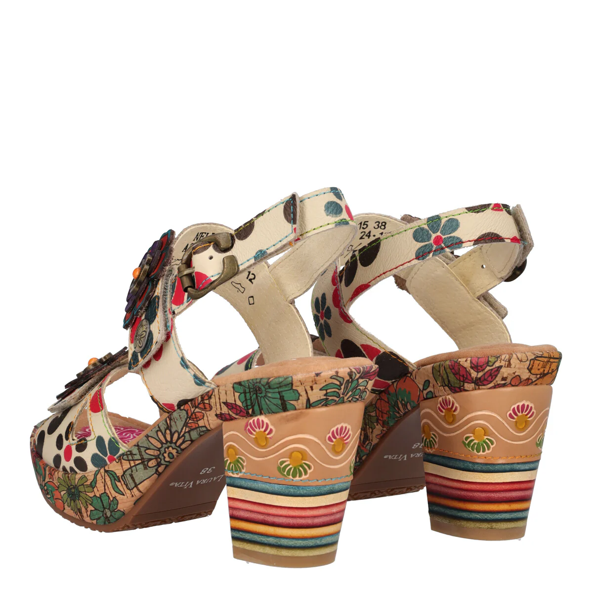 Sandali Donna Multicolor con Tacco 8 cm - Image 4
