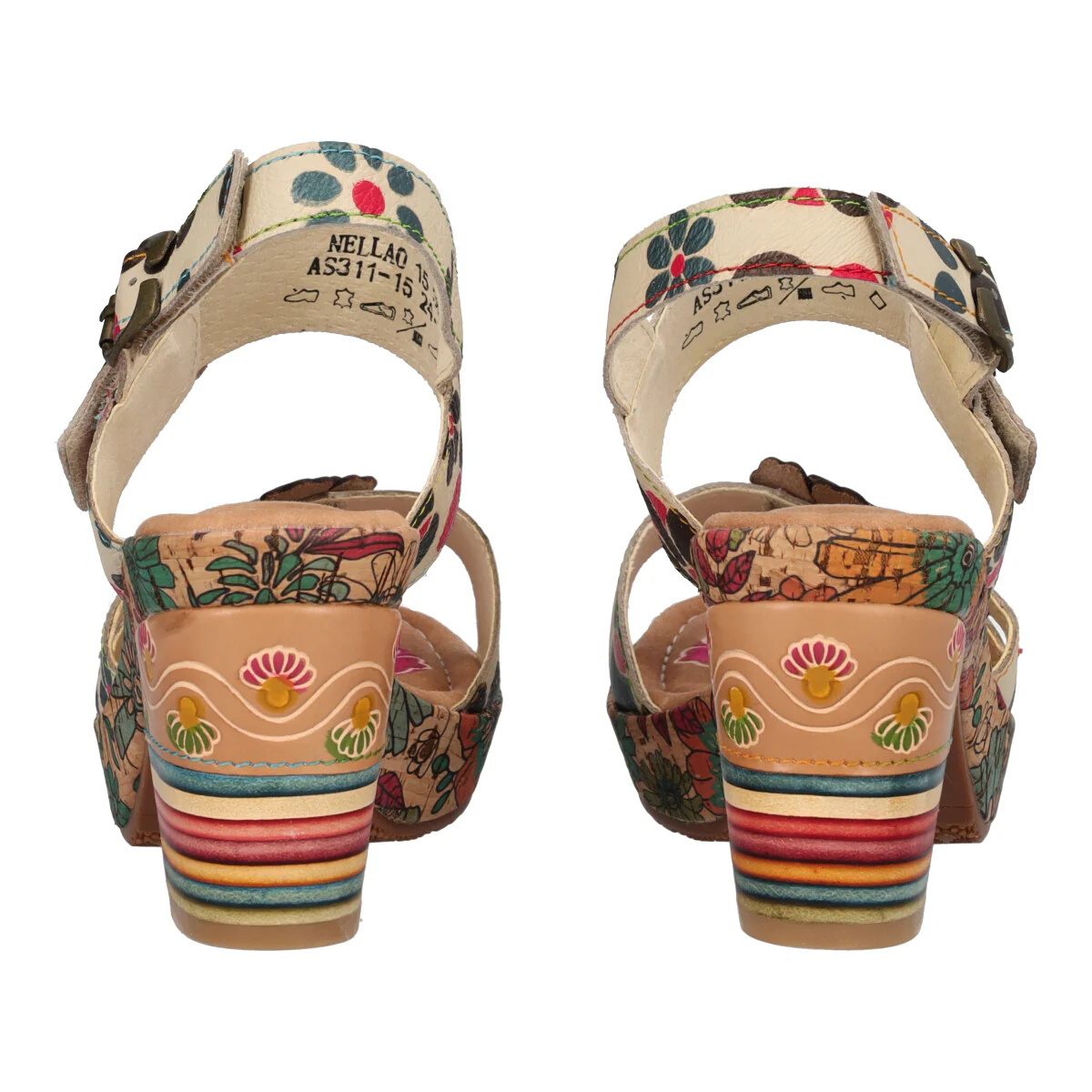 Sandali Donna Multicolor con Tacco 8 cm - Image 5