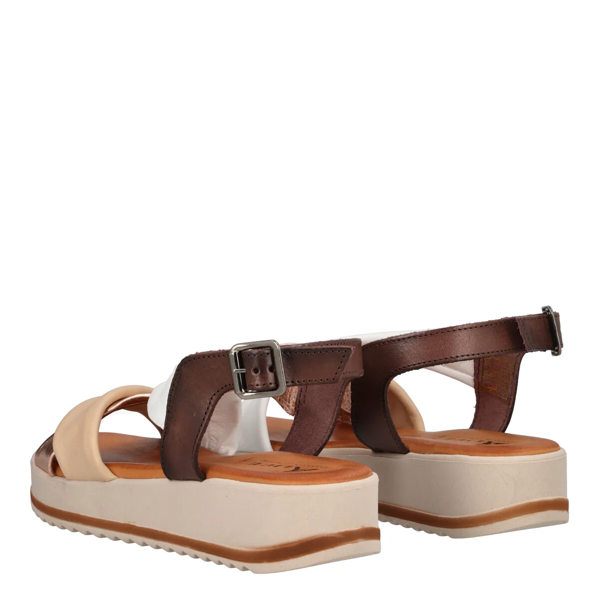 Sandali Donna Sabbia, Bianchi Oro Rosa Metallizzato - Image 4