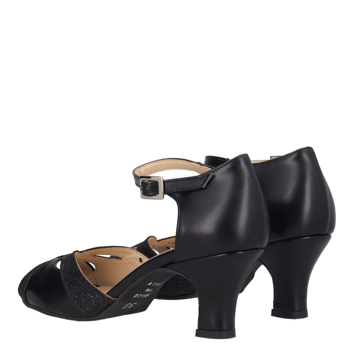 Scarpe da Ballo Donna Nere Tacco 6 cm - Image 4