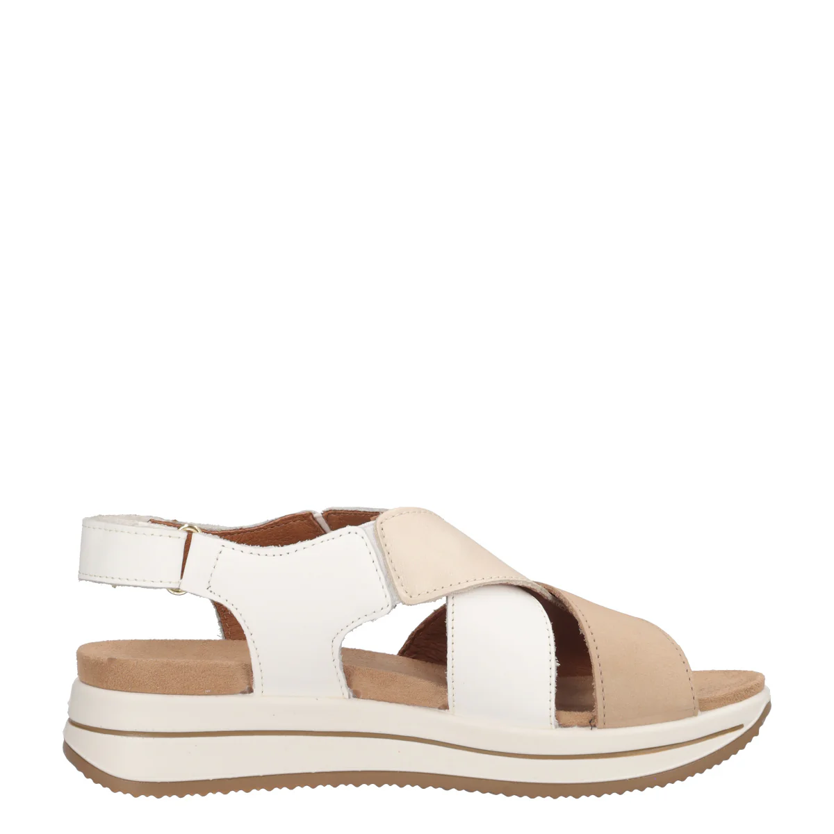 SINDY Sandali Donna Beige e Bianchi - Image 2