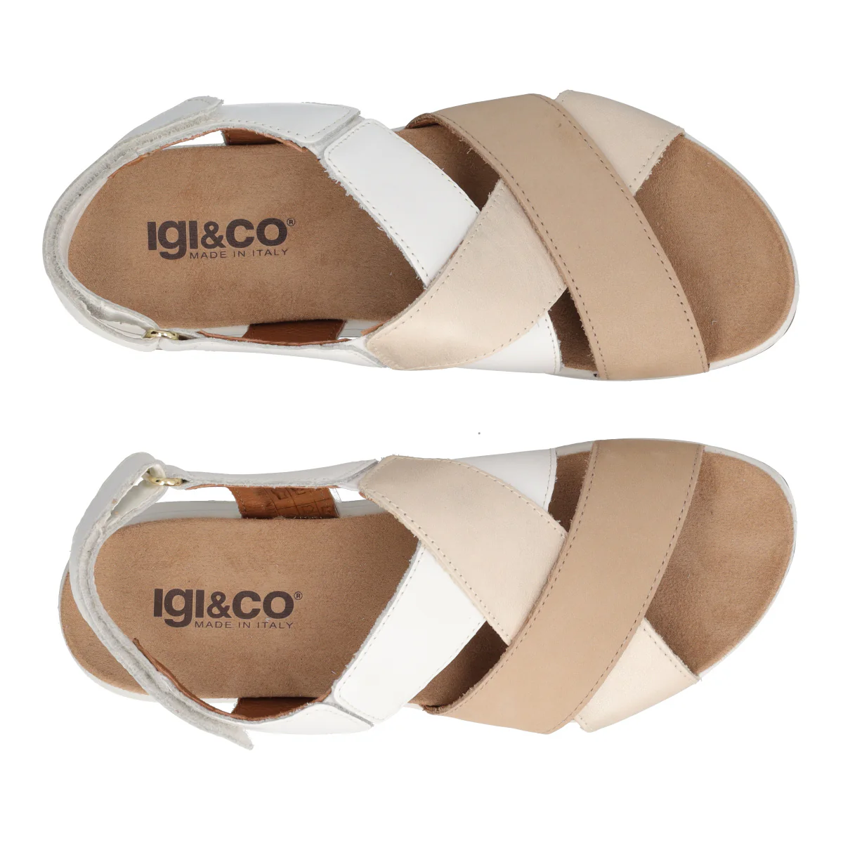 SINDY Sandali Donna Beige e Bianchi - Image 5