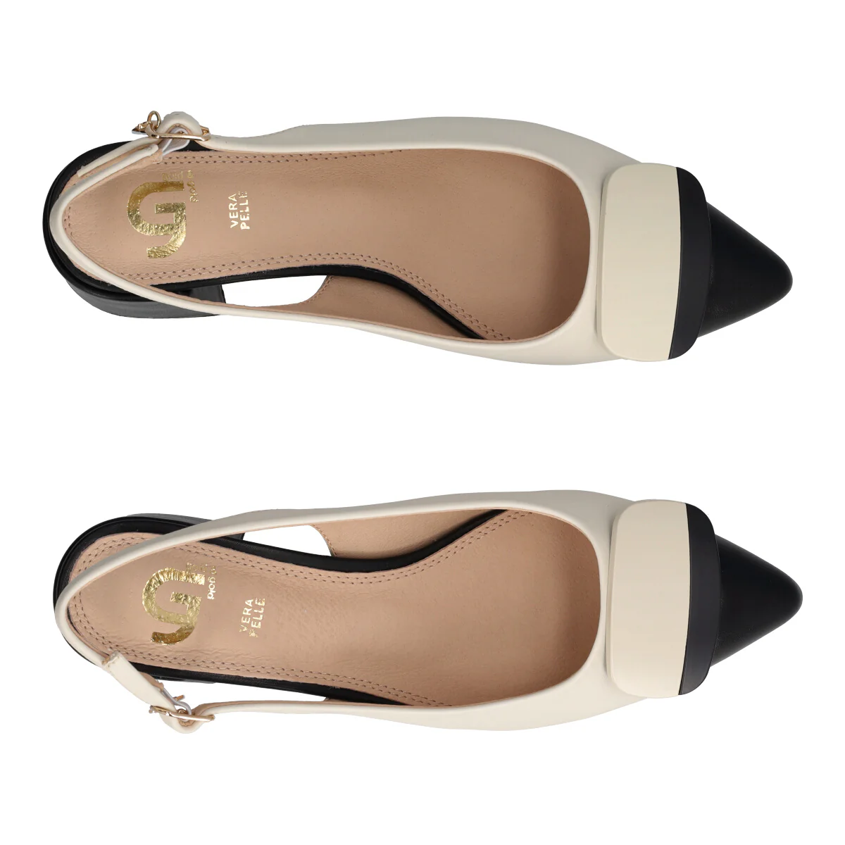Slingback Donna Beige e Nera - Image 5