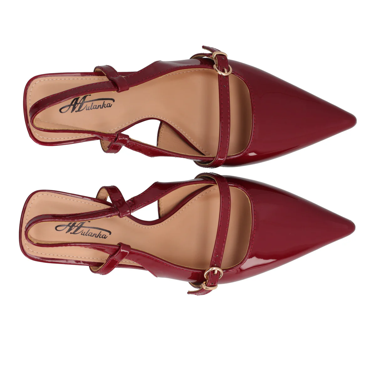 Slingback Donna Bordeaux In Vernice - Image 5
