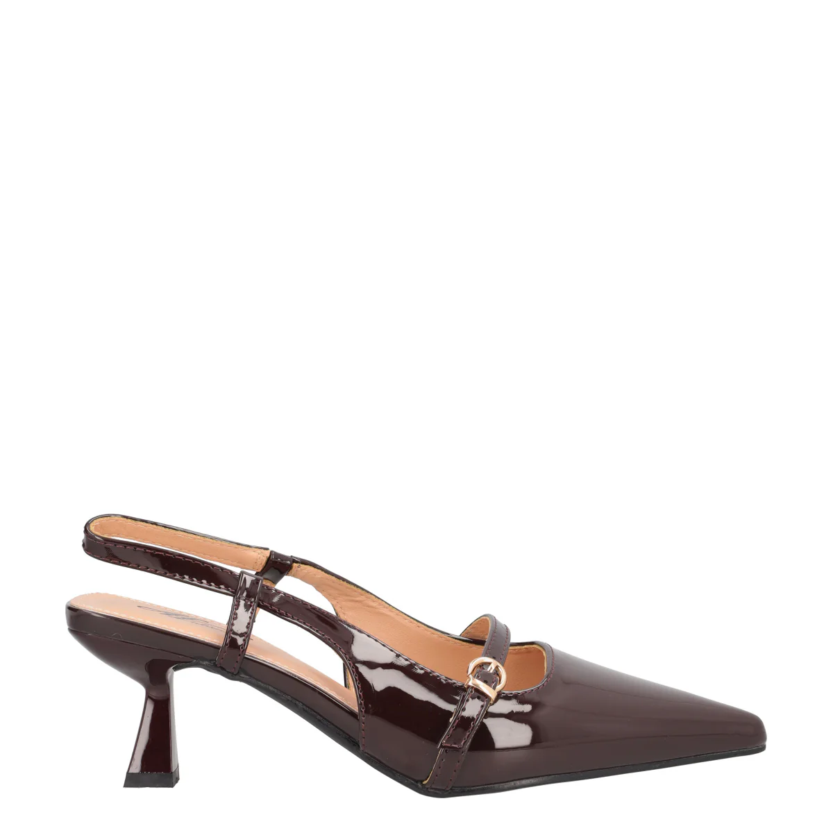 Slingback Donna Marrone in Vernice