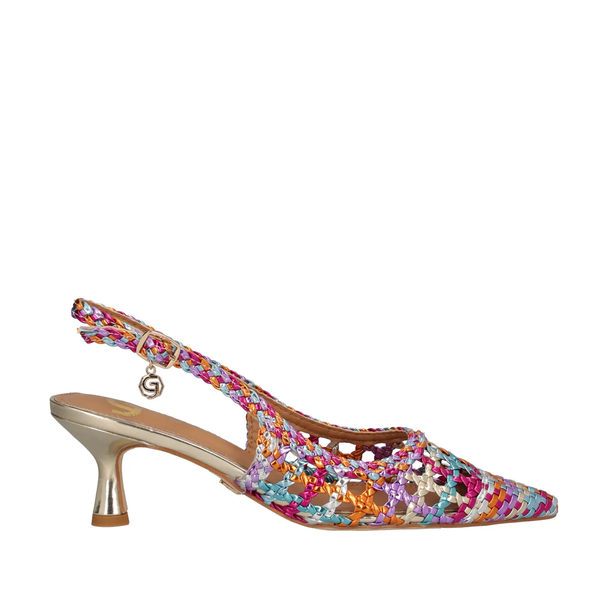 Slingback Donna Multicolor Metallizzato