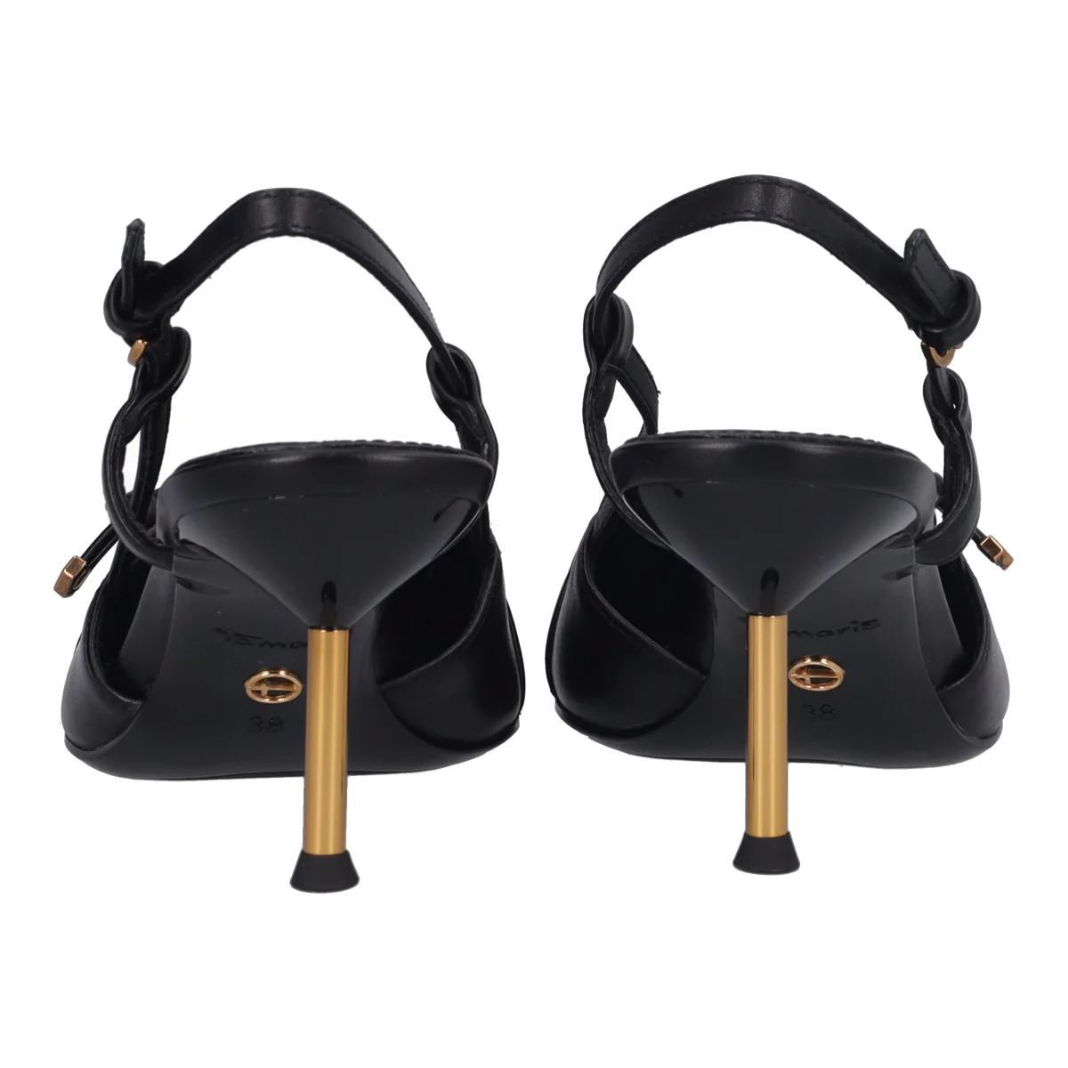 Slingback Donna Nere in Pelle - Image 5