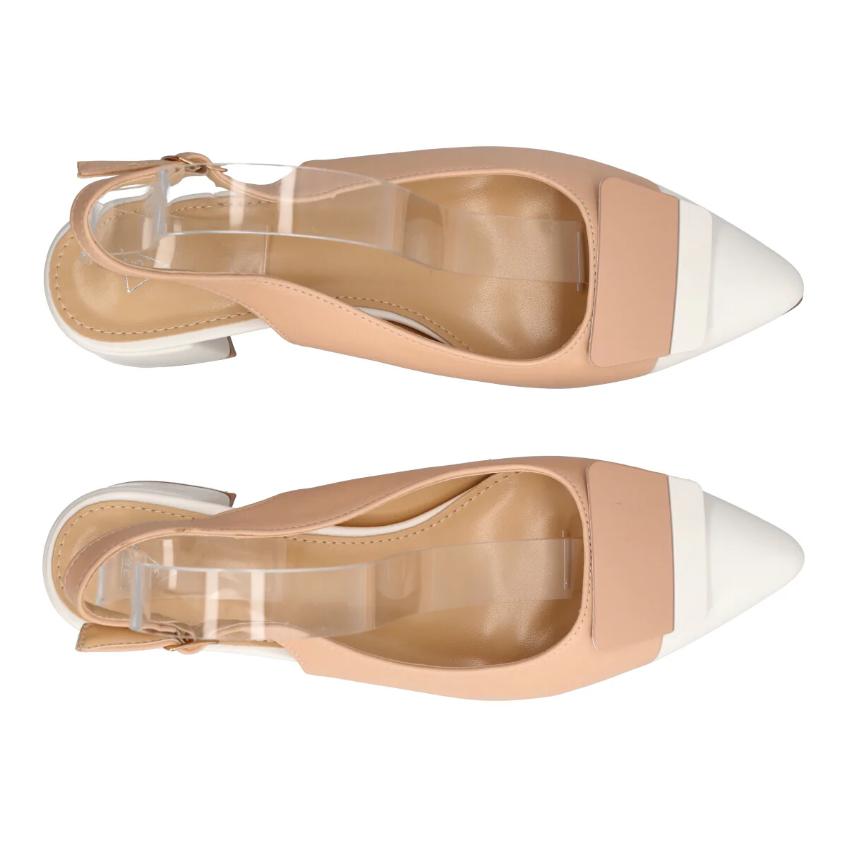 Slingback Donna Nude Bianco - Image 5