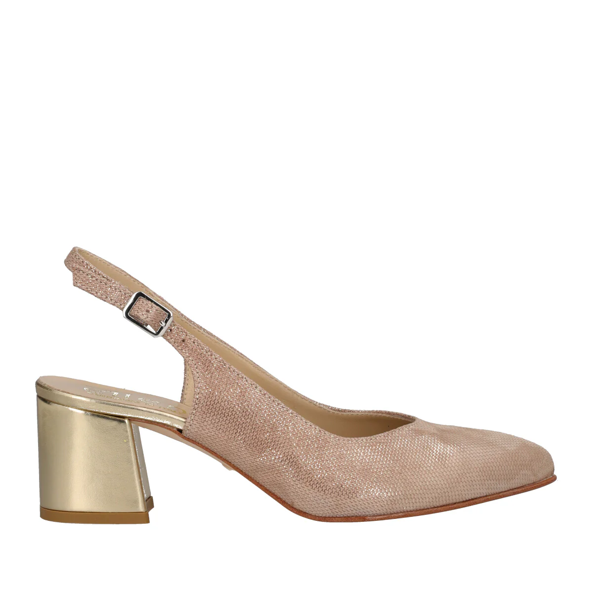 Slingback Donna Platino alte 6 cm