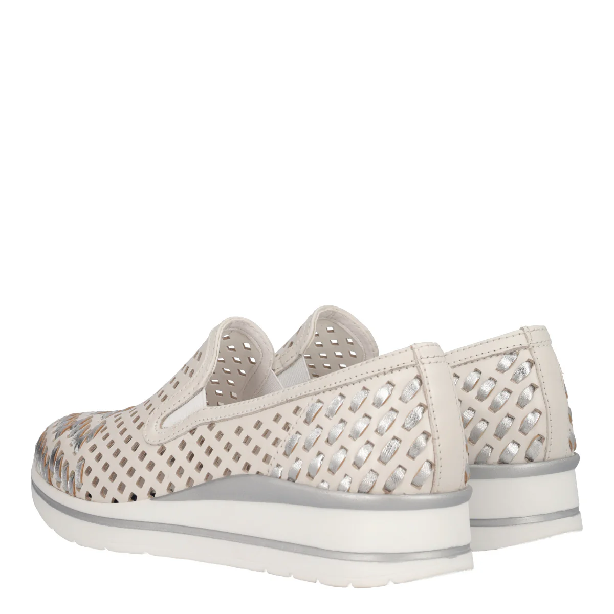 Slip-on Donna Bianche e Argento - Image 4