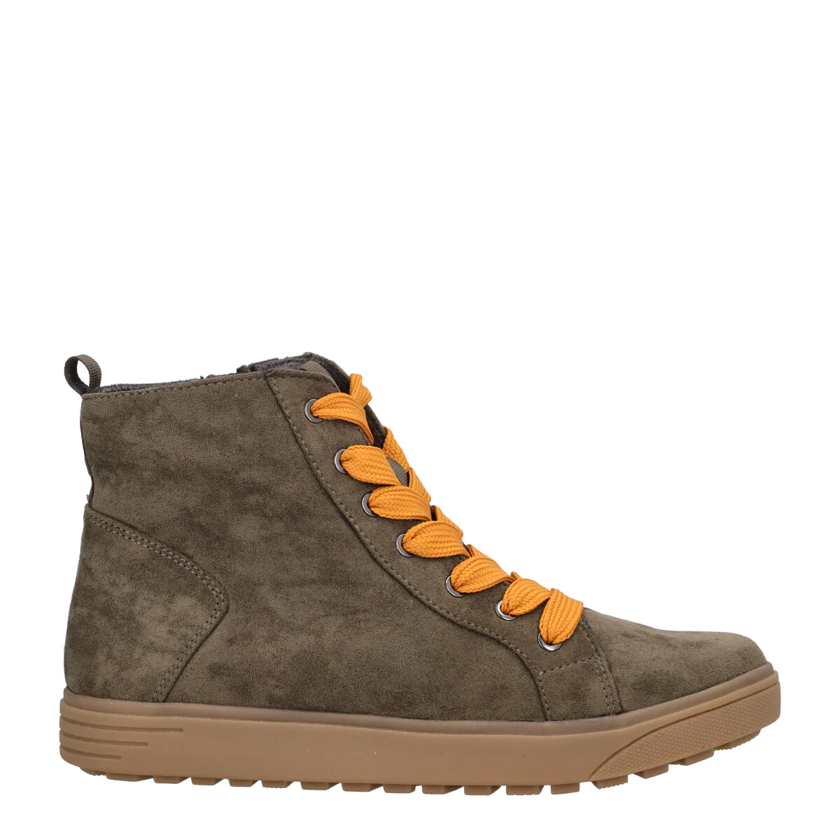 Sneakers alta Donna Kaki e Beige