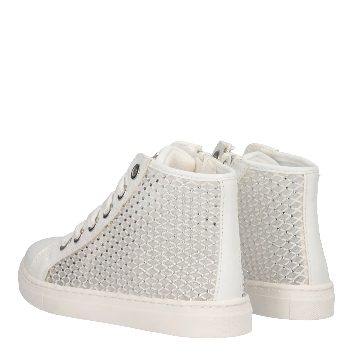 Sneakers Alte Bambina Bianche - Image 4