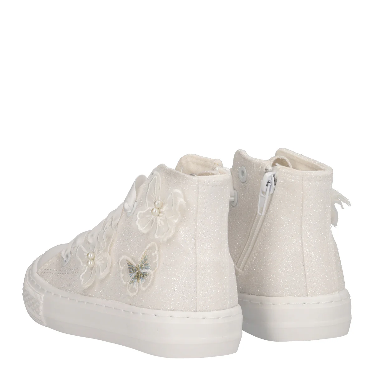 Sneakers Alte Bambina Bianche - Image 4