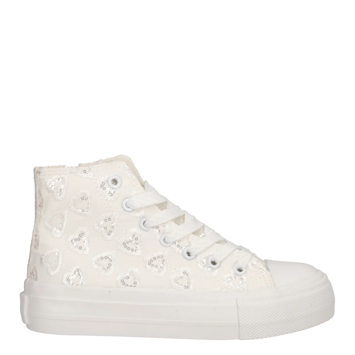 Sneakers Alte Bambina Bianche