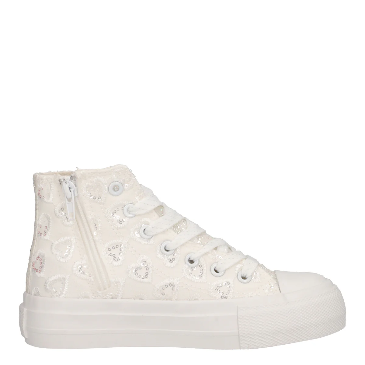 Sneakers Alte Bambina Bianche - Image 2