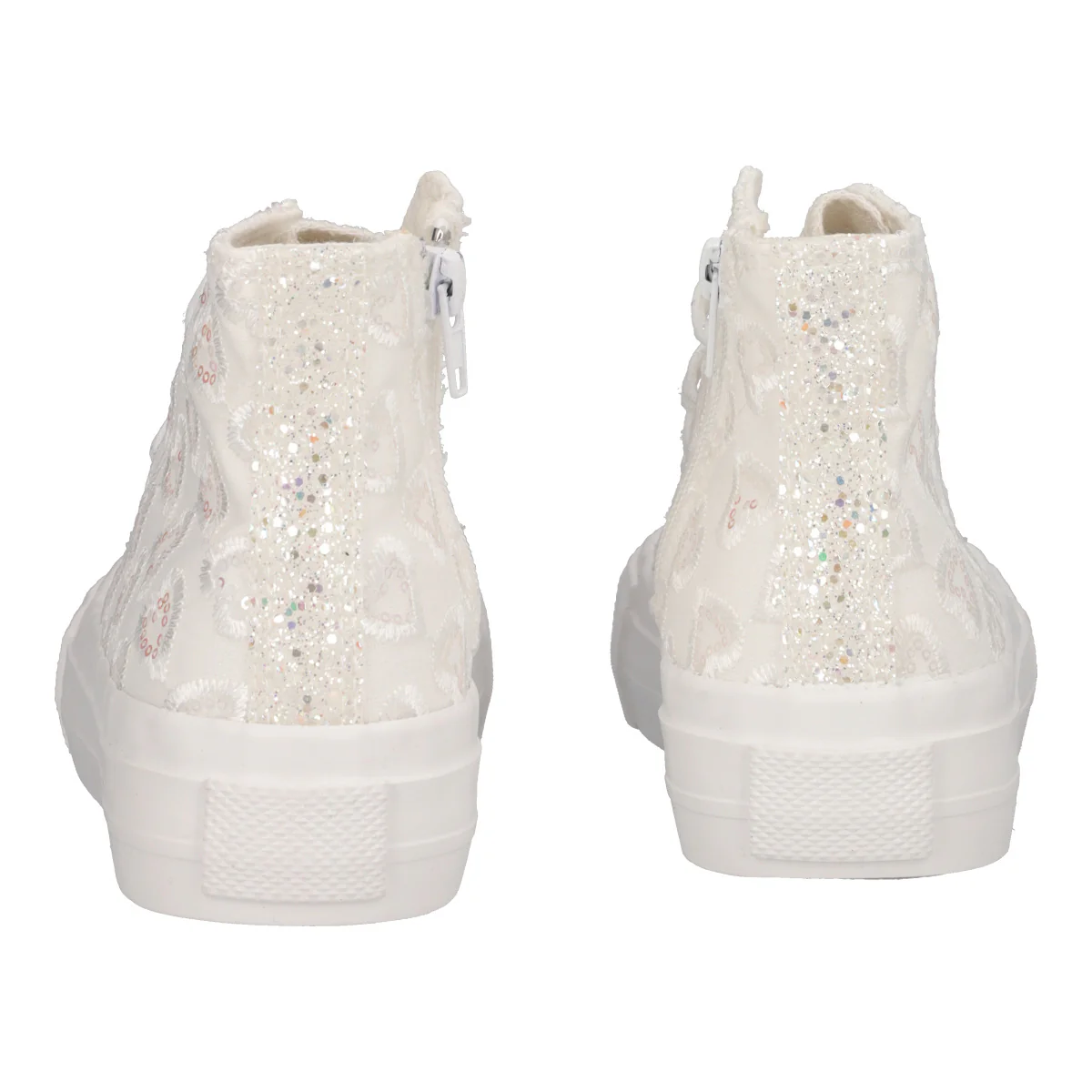 Sneakers Alte Bambina Bianche - Image 5