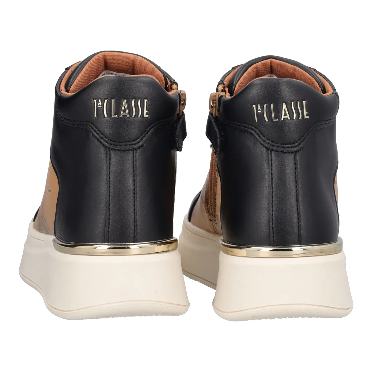 Sneakers Alte Donna Nere e Beige - Image 5