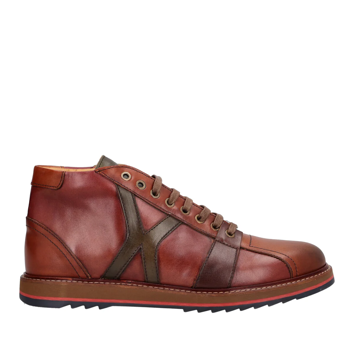 Sneakers Alte Uomo Crust Legno in Pelle