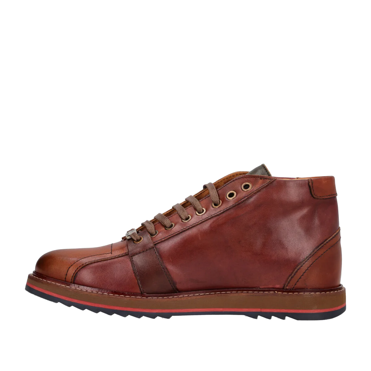 Sneakers Alte Uomo Crust Legno in Pelle - Image 2