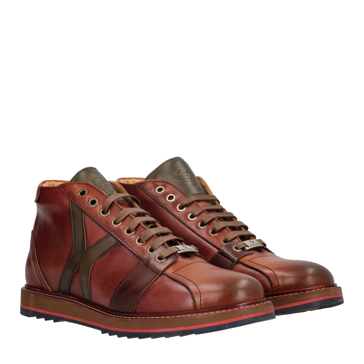 Sneakers Alte Uomo Crust Legno in Pelle - Image 3
