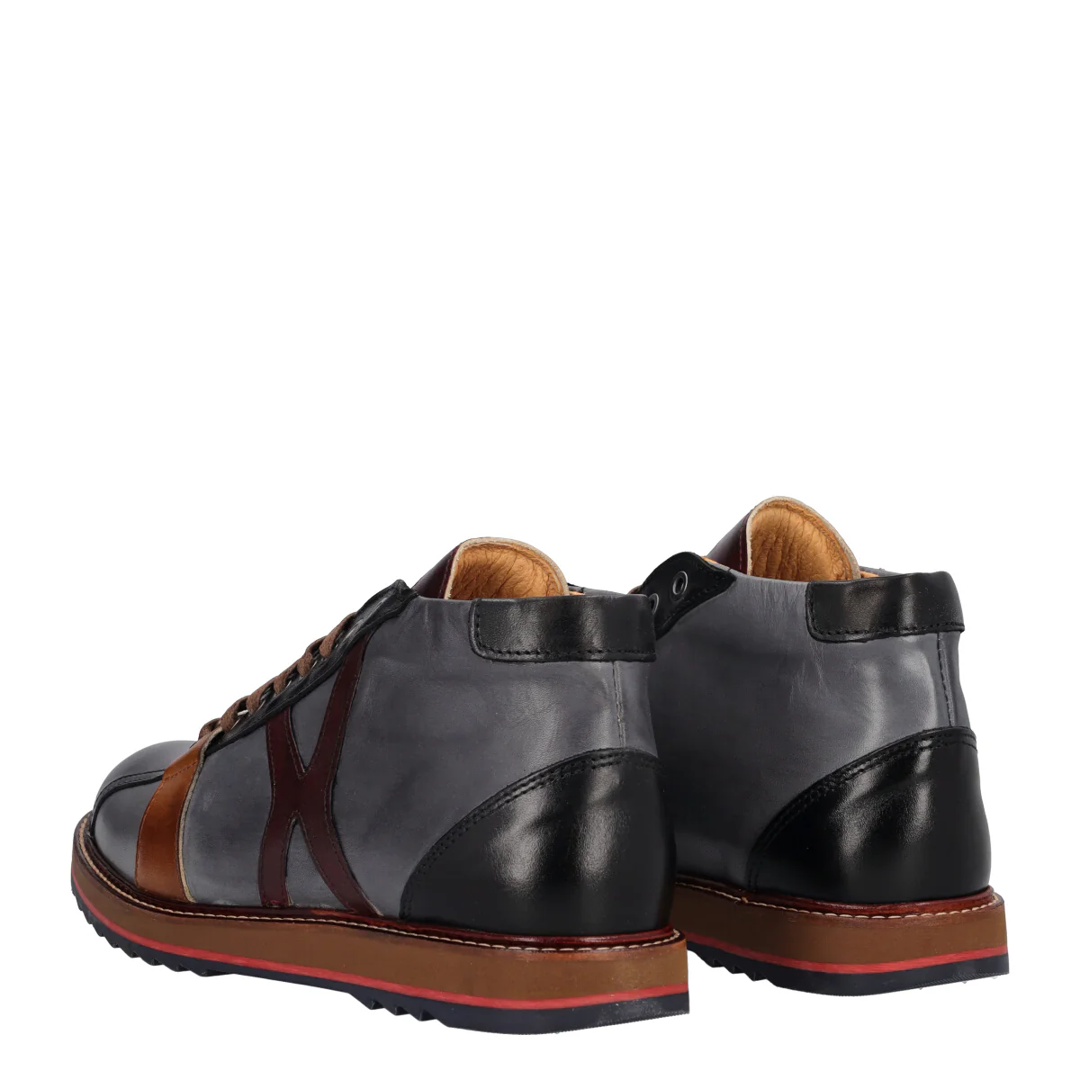 Sneakers Alte Uomo Nere in Pelle - Image 4