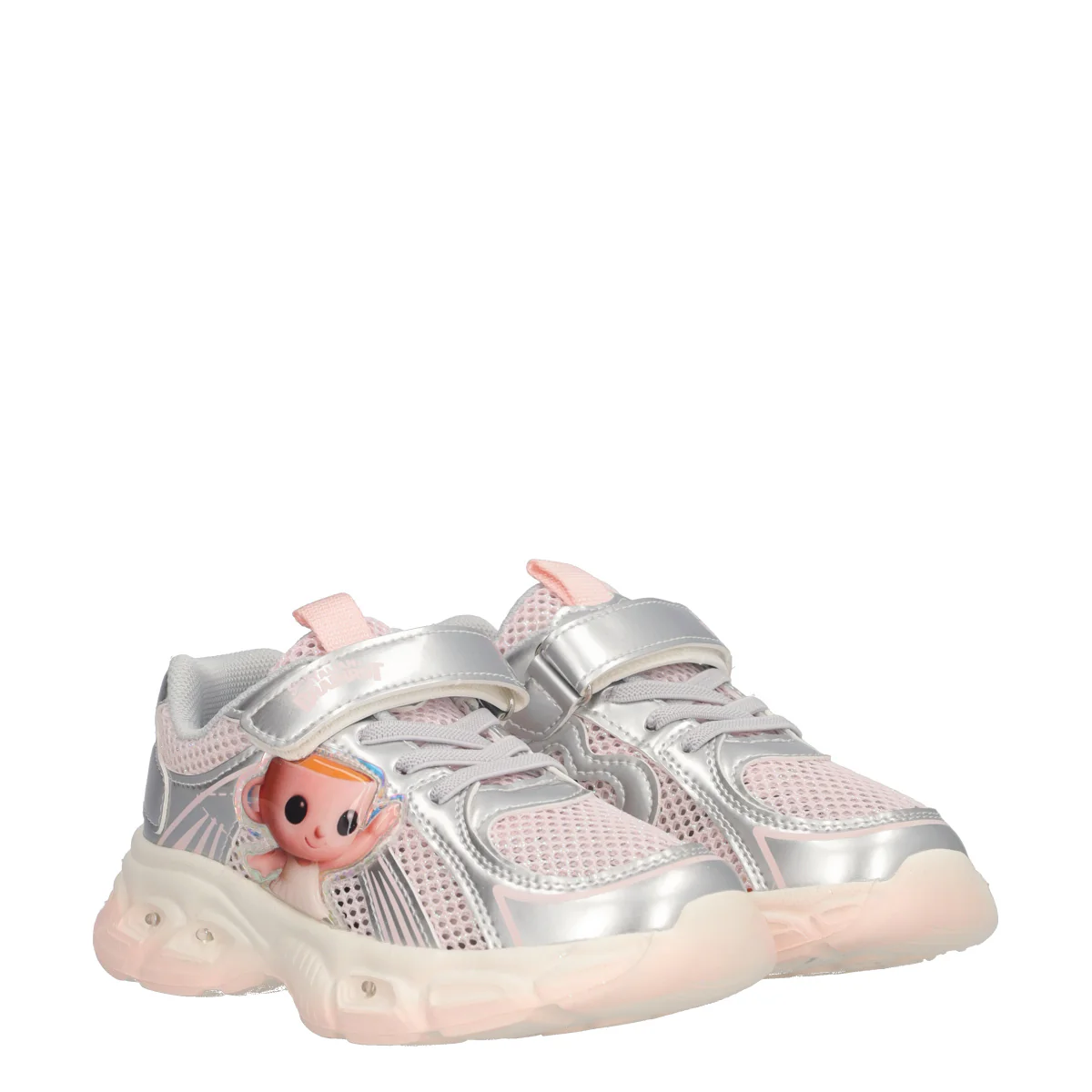 Sneakers Bambina Argento con Luci - Image 3
