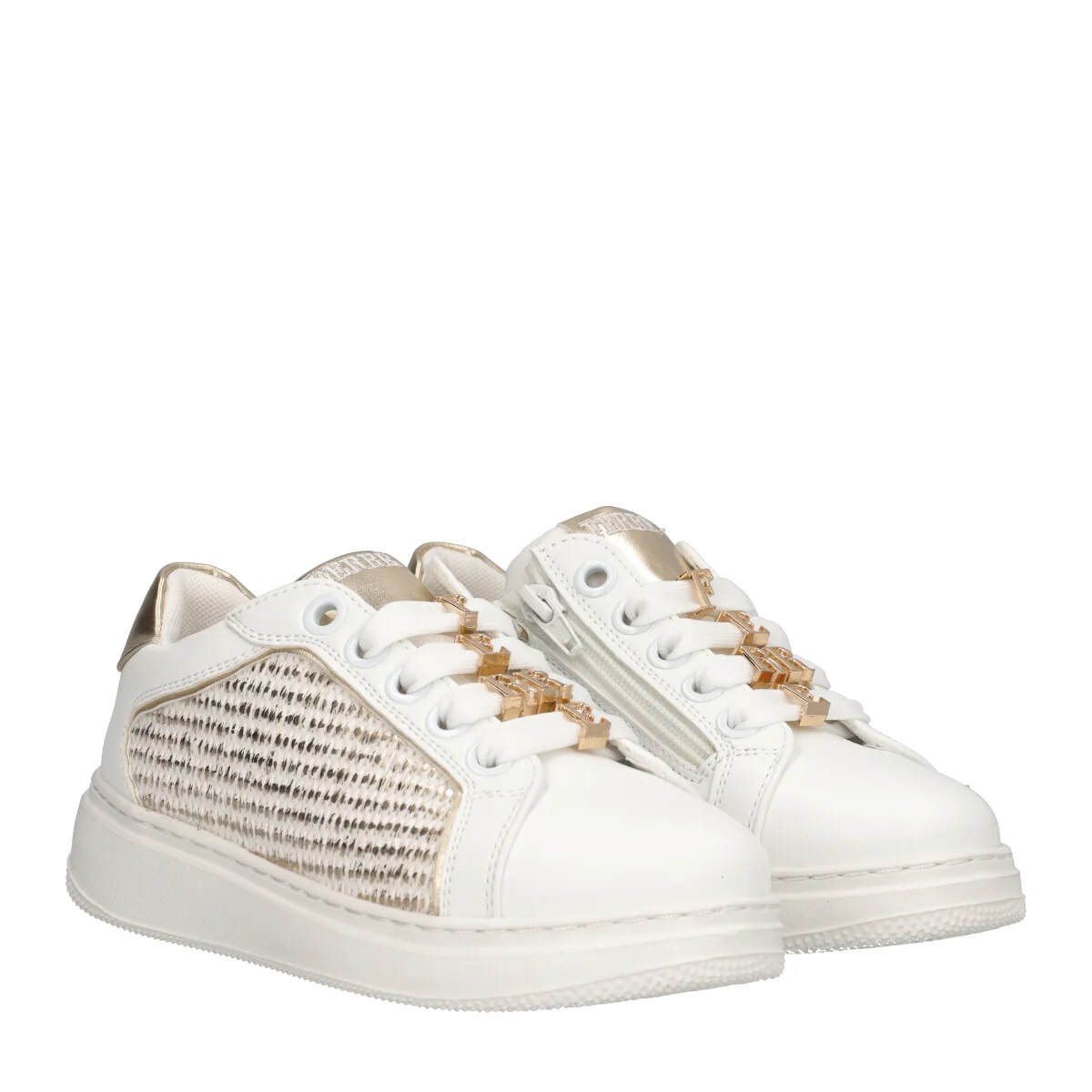 Sneakers Bambina Bianca e Oro - Image 3