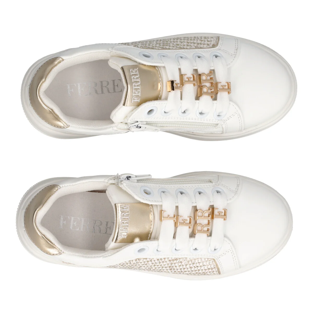 Sneakers Bambina Bianca e Oro - Image 5