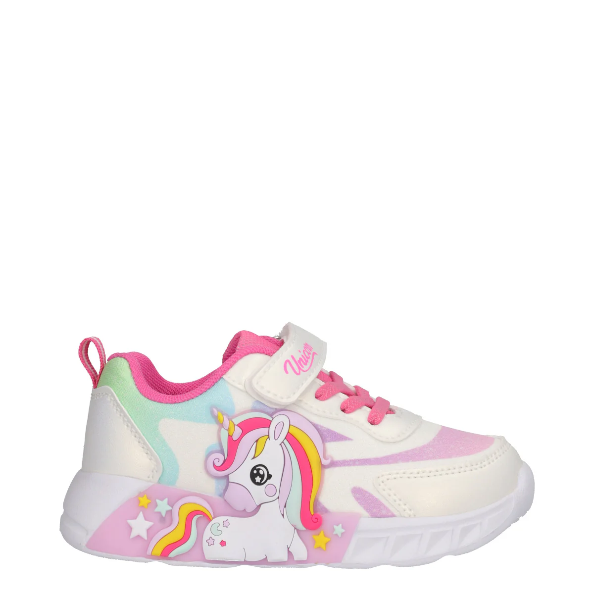 Sneakers Bambina Bianche e Rosa con Luci