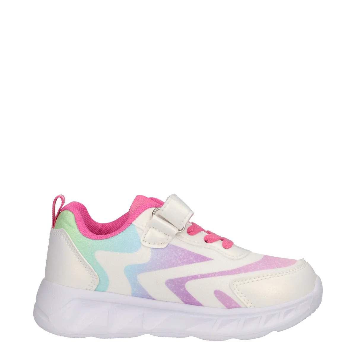 Sneakers Bambina Bianche e Rosa con Luci - Image 2