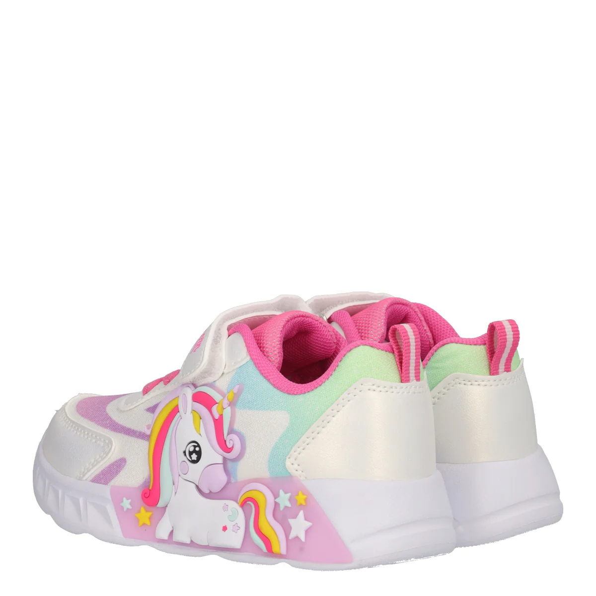 Sneakers Bambina Bianche e Rosa con Luci - Image 4
