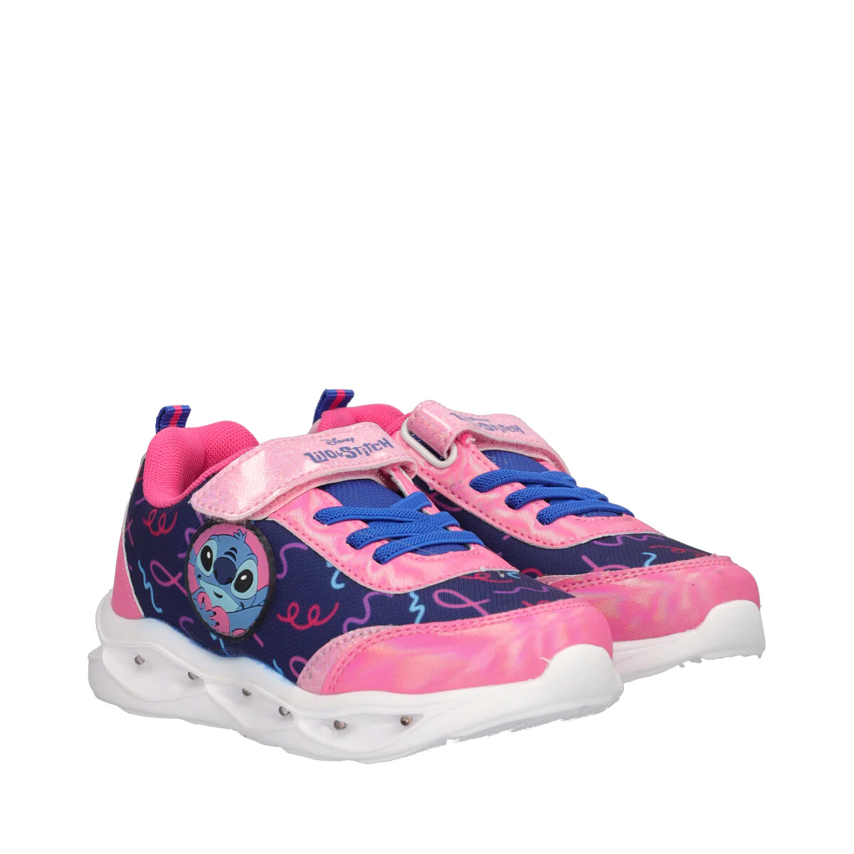 Sneakers Bambina Fuxia e Blu Stitch - Image 3