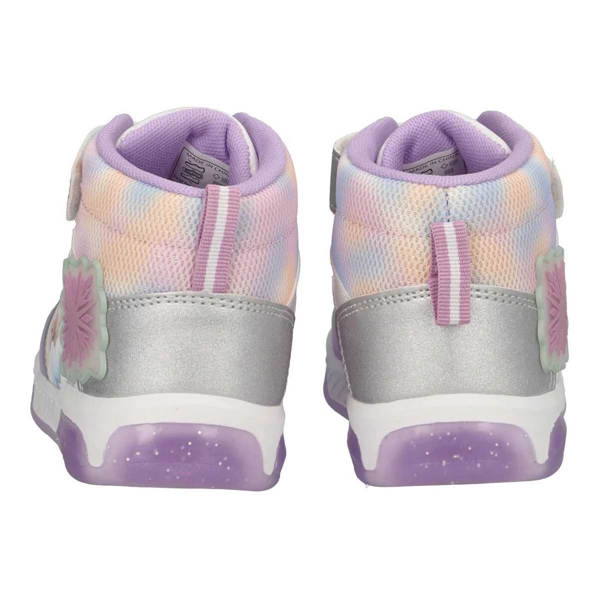 Sneakers Bambina Lilla e Argento con Luci - Image 5