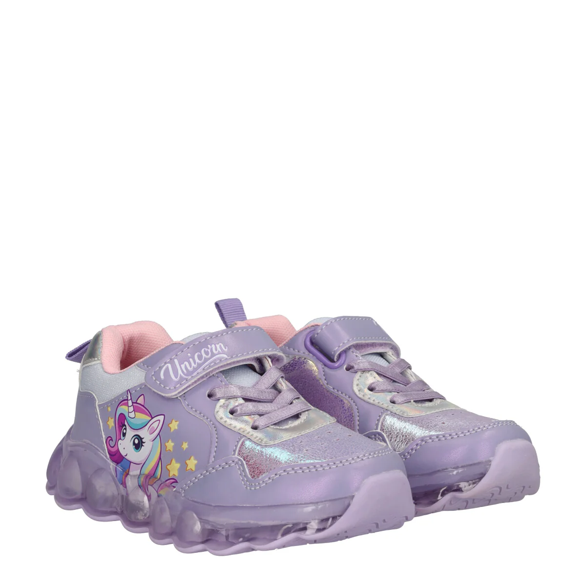 Sneakers Bambina Lilla Unicorn con Luci - Image 3