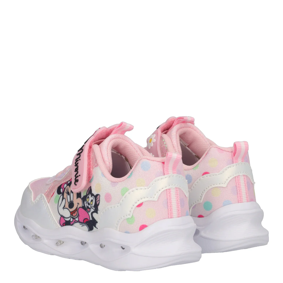 Sneakers Bambina Minnie Rosa e Bianche con Luci - Image 4