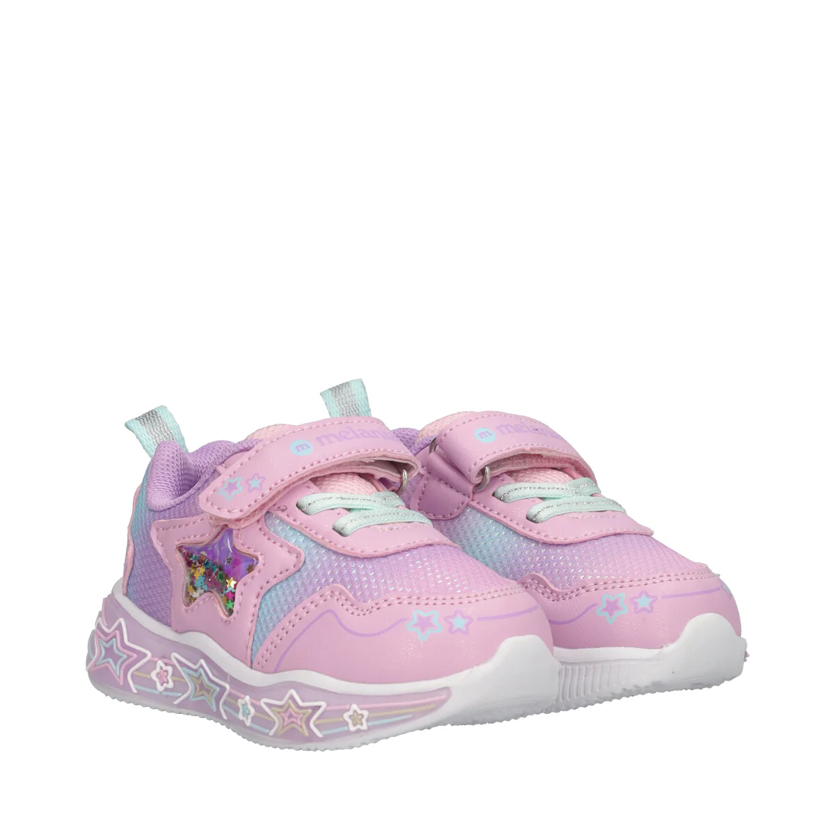 Sneakers Bambina Rosa e Lilla con Luci - Image 3