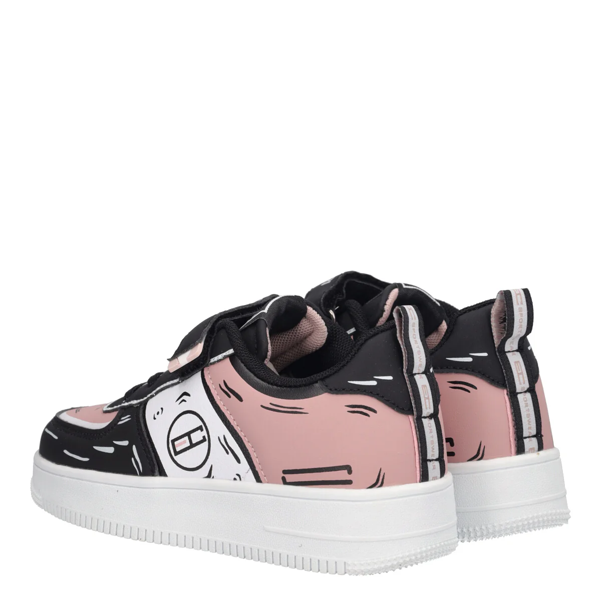 Sneakers Bambina Rosa, Bianche e Nere - Image 4
