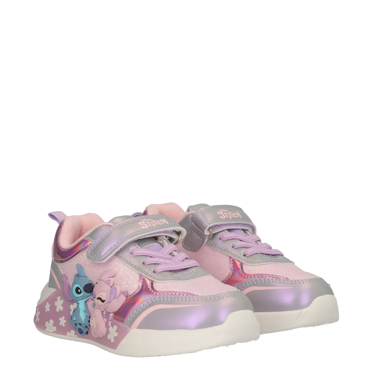 Sneakers Bambina Stitch e Angel Rosa con Luci - Image 3