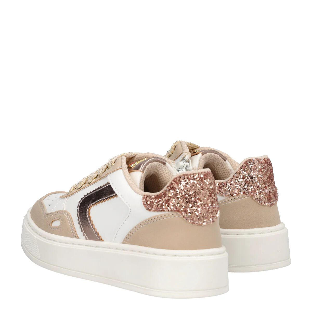 Sneakers Bambina White e Beige - Image 4