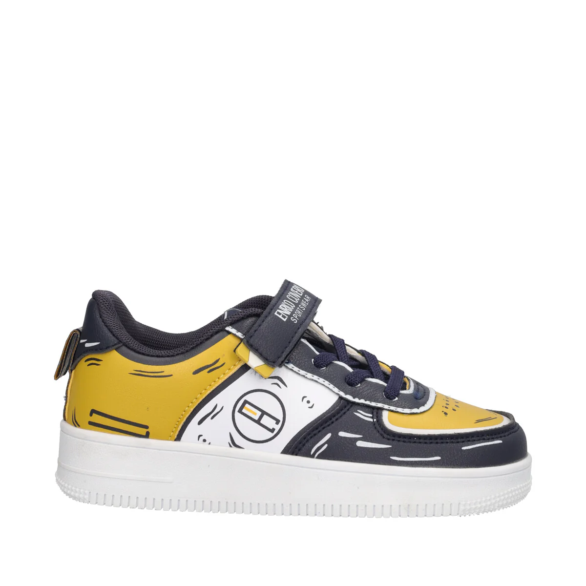 Sneakers Bambini Gialle, Nere e Bianche