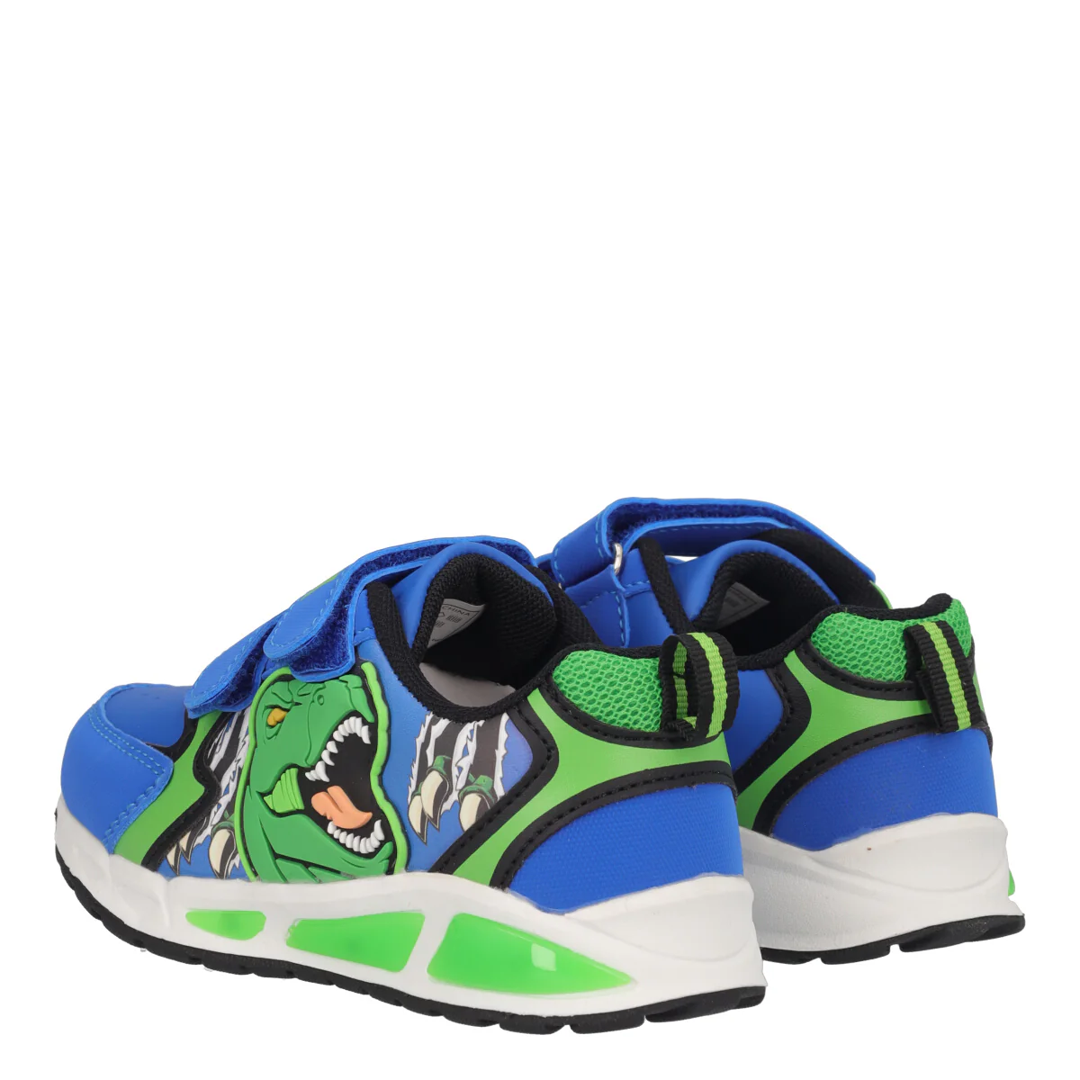 Sneakers Bambino Blu e Verde T-Rex con Luci - Image 4